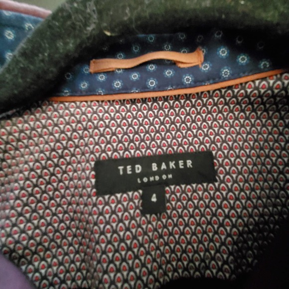 Ted Baker Purple Color Block Button Front Shirt L - Picture 4 of 7